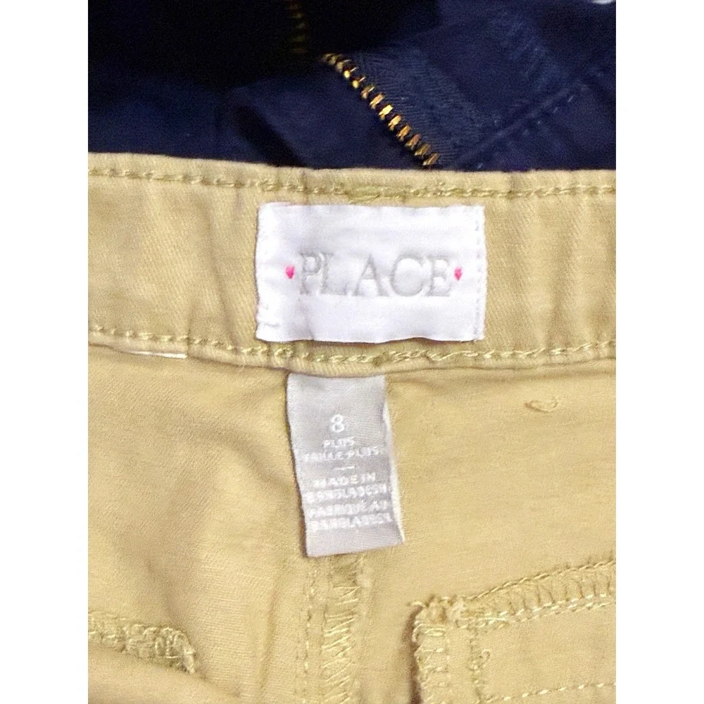 Children's Place Pants Khaki & Blue In Size 8 Plus. New One With Tags, One W/out